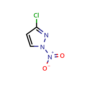 Chemical structure of 3-Chloro-1-nitropyrazole , CAS 1369959-11-4, AChemBlock V148784