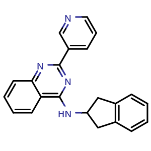 N-(2,3-Dihydro-1H-inden-2-yl)-2-(pyridin-3-yl)quinazolin-4-amine