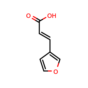 Chemical structure of (E)-Furan-3-acrylic Acid , CAS 81311-95-7, AChemBlock V148831