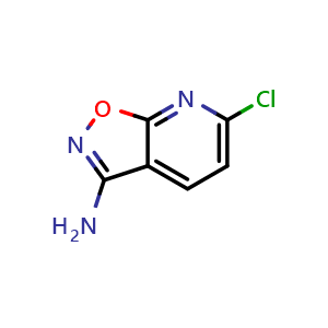 Chemical structure of 3-Amino-6-chloroisoxazolo[5,4-b]pyridine , CAS 1502034-41-4, AChemBlock V148838