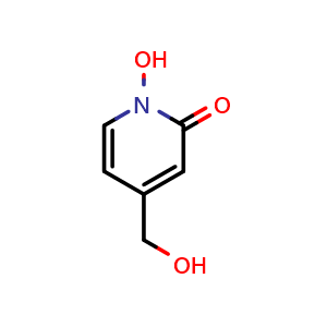 Chemical structure of 1-Hydroxy-4-(hydroxymethyl)pyridin-2(1H)-one , CAS 2092921-56-5, AChemBlock V148858