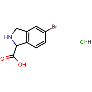 Chemical structure of 5-Bromoisoindoline-1-carboxylic Acid Hydrochloride , AChemBlock V148894