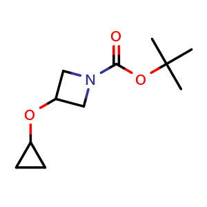 Chemical structure of 1-Boc-3-cyclopropoxyazetidine , CAS 1254477-66-1, AChemBlock V148907