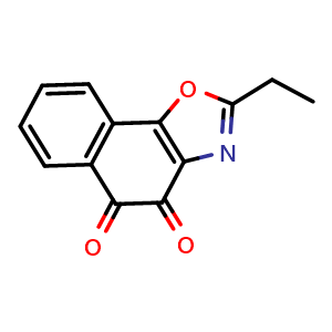 Chemical structure of 2-Ethylnaphtho[2,1-d]oxazole-4,5-dione , CAS 1869972-35-9, AChemBlock V148920