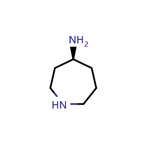 Chemical structure of (S)-azepan-4-amine , CAS 2165398-87-6, AChemBlock V148930