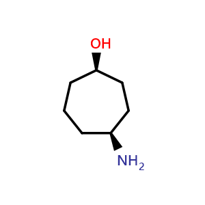 Chemical structure of cis-4-Aminocycloheptanol , CAS 95798-90-6, AChemBlock V148931