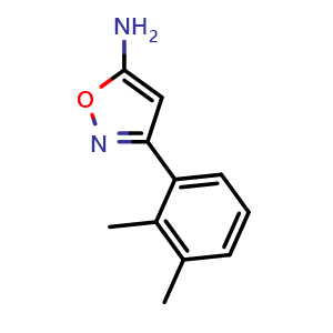 Chemical structure of 5-Amino-3-(2,3-dimethylphenyl)isoxazole , CAS 1020955-60-5, AChemBlock V148964