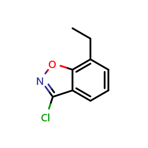 Chemical structure of 3-Chloro-7-ethylbenzisoxazole , CAS 2873250-97-4, AChemBlock V149043