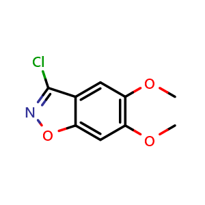 Chemical structure of 3-Chloro-5,6-dimethoxybenzisoxazole , CAS 1895027-67-4, AChemBlock V149068