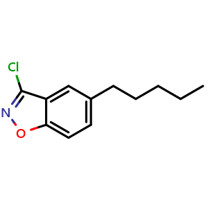 Chemical structure of 3-Chloro-5-pentylbenzisoxazole , AChemBlock V149072