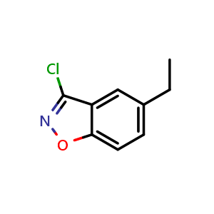 Chemical structure of 3-Chloro-5-ethylbenzisoxazole , AChemBlock V149075