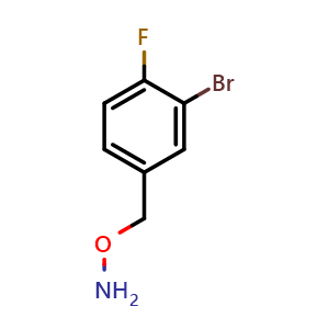 Chemical structure of O-(3-Bromo-4-fluorobenzyl)hydroxylamine , CAS 1388065-76-6, AChemBlock V149263