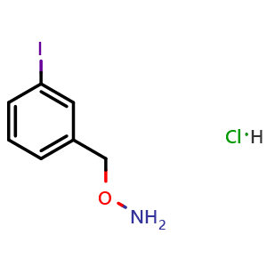 Chemical structure of O-(3-Iodobenzyl)hydroxylamine Hydrochloride , CAS 854382-34-6, AChemBlock V149276