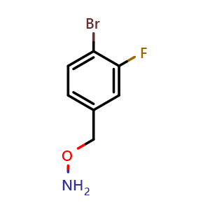 Chemical structure of O-(4-Bromo-3-fluorobenzyl)hydroxylamine , CAS 1388075-35-1, AChemBlock V149277