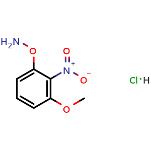 Chemical structure of O-(3-Methoxy-2-nitrophenyl)hydroxylamine Hydrochloride , AChemBlock V149328