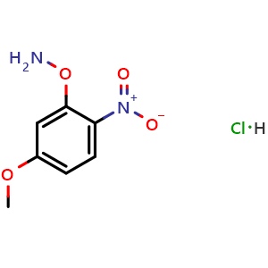 Chemical structure of O-(5-Methoxy-2-nitrophenyl)hydroxylamine Hydrochloride , AChemBlock V149330