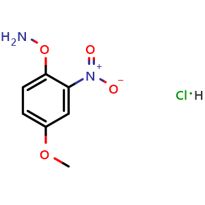 Chemical structure of O-(4-Methoxy-2-nitrophenyl)hydroxylamine Hydrochloride , AChemBlock V149336