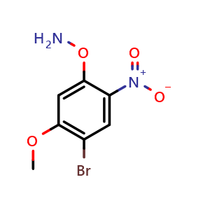 Chemical structure of O-(4-Bromo-5-methoxy-2-nitrophenyl)hydroxylamine , AChemBlock V149337