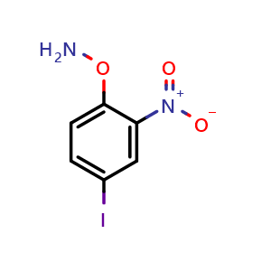 Chemical structure of O-(4-Iodo-2-nitrophenyl)hydroxylamine , CAS 1510281-66-9, AChemBlock V149339