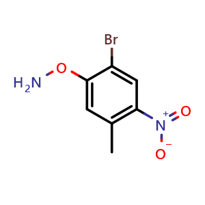Chemical structure of O-(2-Bromo-5-methyl-4-nitrophenyl)hydroxylamine , AChemBlock V149366