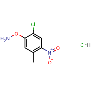 Chemical structure of O-(2-Chloro-5-methyl-4-nitrophenyl)hydroxylamine Hydrochloride , AChemBlock V149369