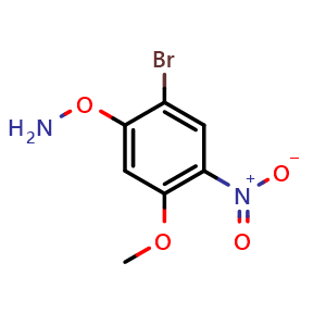 Chemical structure of O-(2-Bromo-5-methoxy-4-nitrophenyl)hydroxylamine , AChemBlock V149372