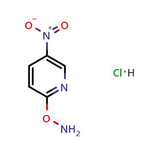 Chemical structure of O-(5-Nitro-2-pyridyl)hydroxylamine Hydrochloride , CAS 41599-38-6, AChemBlock V149375