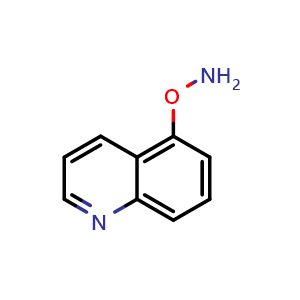 Chemical structure of O-(5-Quinolyl)hydroxylamine , CAS 1859246-64-2, AChemBlock V149384