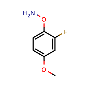 Chemical structure of O-(2-Fluoro-4-methoxyphenyl)hydroxylamine , AChemBlock V149398