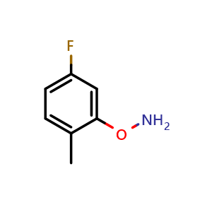 Chemical structure of O-(5-Fluoro-2-methylphenyl)hydroxylamine , CAS 1638294-55-9, AChemBlock V149410