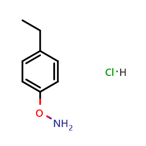 Chemical structure of O-(4-Ethylphenyl)hydroxylamine Hydrochloride , AChemBlock V149415