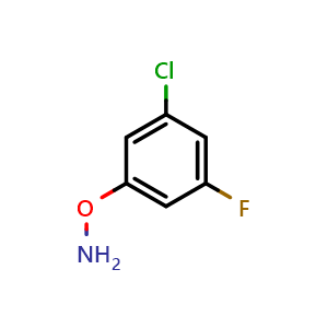 Chemical structure of O-(3-Chloro-5-fluorophenyl)hydroxylamine , CAS 1638294-56-0, AChemBlock V149433