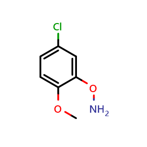 Chemical structure of O-(5-Chloro-2-methoxyphenyl)hydroxylamine , CAS 2167448-43-1, AChemBlock V149455