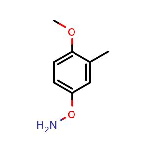 Chemical structure of O-(4-Methoxy-3-methylphenyl)hydroxylamine , AChemBlock V149459