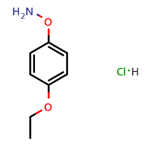Chemical structure of O-(4-Ethoxyphenyl)hydroxylamine Hydrochloride , AChemBlock V149474