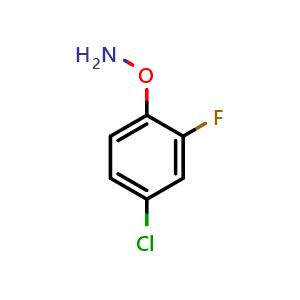 Chemical structure of O-(4-Chloro-2-fluorophenyl)hydroxylamine , CAS 1849223-33-1, AChemBlock V149477
