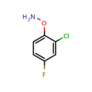 Chemical structure of O-(2-Chloro-4-fluorophenyl)hydroxylamine , CAS 1541952-19-5, AChemBlock V149484