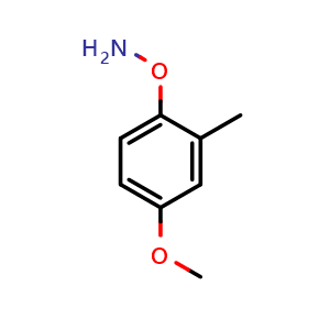 Chemical structure of O-(4-Methoxy-2-methylphenyl)hydroxylamine , AChemBlock V149499