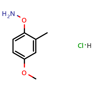 Chemical structure of O-(4-Methoxy-2-methylphenyl)hydroxylamine Hydrochloride , AChemBlock V149500