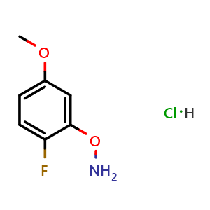 Chemical structure of O-(2-Fluoro-5-methoxyphenyl)hydroxylamine Hydrochloride , AChemBlock V149510