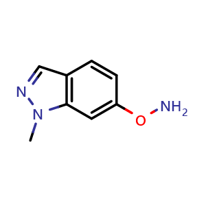 Chemical structure of O-(1-Methyl-6-indazolyl)hydroxylamine , AChemBlock V149511