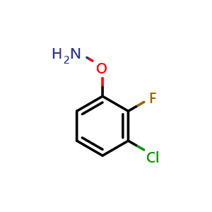 Chemical structure of O-(3-Chloro-2-fluorophenyl)hydroxylamine , CAS 1861171-26-7, AChemBlock V149514