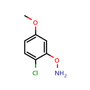 Chemical structure of O-(2-Chloro-5-methoxyphenyl)hydroxylamine , AChemBlock V149517