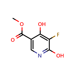 Chemical structure of Methyl 5-Fluoro-4,6-dihydroxynicotinate , CAS 2092551-27-2, AChemBlock V149524