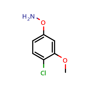 Chemical structure of O-(4-Chloro-3-methoxyphenyl)hydroxylamine , AChemBlock V149531