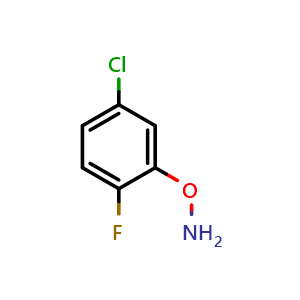 Chemical structure of O-(5-Chloro-2-fluorophenyl)hydroxylamine , AChemBlock V149535