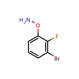 Chemical structure of O-(3-Bromo-2-fluorophenyl)hydroxylamine , CAS 2168016-74-6, AChemBlock V149539
