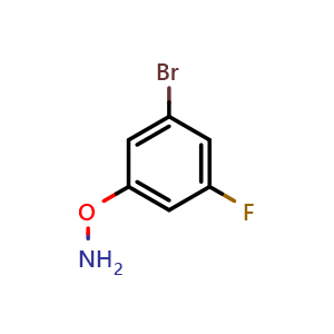 Chemical structure of O-(3-Bromo-5-fluorophenyl)hydroxylamine , CAS 1849348-61-3, AChemBlock V149547