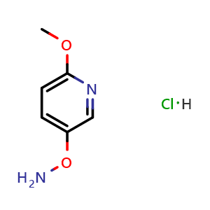 Chemical structure of O-(6-Methoxy-3-pyridyl)hydroxylamine Hydrochloride , AChemBlock V149556