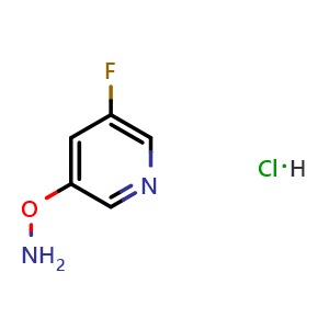 Chemical structure of O-(5-Fluoro-3-pyridyl)hydroxylamine Hydrochloride , AChemBlock V149564